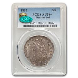 1813 Capped Bust Half Dollar AU-58+ PCGS CAC (Overton 103)
