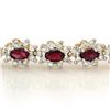 Image 2 : 10.80 ctw Ruby & Diamond Bracelet 14k Yellow Gold