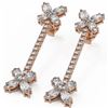 Image 1 : 5.22 ctw Oval Diamond Designer Earrings 18K Rose Gold