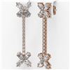Image 3 : 5.22 ctw Oval Diamond Designer Earrings 18K Rose Gold