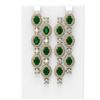 Image 1 : 21.48 ctw Emerald & Diamond Earrings 18K Yellow Gold