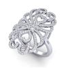 Image 1 : 2.25 ctw Micro Pave VS/SI Diamond Designer Ring 18k White Gold