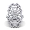Image 2 : 2.25 ctw Micro Pave VS/SI Diamond Designer Ring 18k White Gold