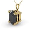 Image 1 : 5.0 ctw Oval Black Diamond Designer Necklace 14k Yellow Gold