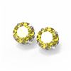Image 3 : 4 ctw Fancy Yellow Diamond Earrings 18K White Gold