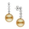 Image 2 : Golden South Sea Pearl and Diamond Constellation Earrings