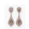 Image 1 : 10.86 ctw Morganite & Diamond Earrings 18K Rose Gold