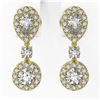 Image 2 : 1.74 ctw Pear Diamond Designer Earrings 18K Yellow Gold