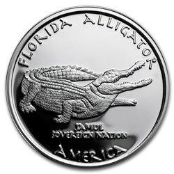 2016 1 oz Silver Proof State Dollars Florida Seminole