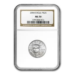 2004 1/4 oz Platinum American Eagle MS-70 NGC