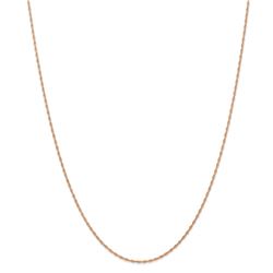 14k Rose Gold 1.15 mm Carded Cable Rope Chain Necklace - 18 in.