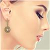 Image 3 : 13.82 ctw Morganite & Diamond Victorian Earrings 14K Yellow Gold