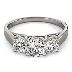 1.3 ctw Certified VS/SI Diamond 3 Stone Ring 14k White Gold