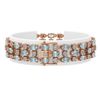 Image 2 : 13.12 ctw Aquamarine & Diamond Row Bracelet 10K Rose Gold