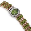 Image 3 : 29.33 ctw Tourmaline & Diamond Bracelet 14K Rose Gold