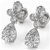 Image 1 : 2.75 ctw Pear Cut Diamond Designer Earrings 18K White Gold