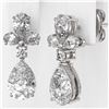 Image 3 : 2.75 ctw Pear Cut Diamond Designer Earrings 18K White Gold