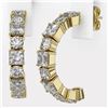 Image 3 : 3.9 ctw Princess Cut Diamond Designer Earrings 18K Yellow Gold