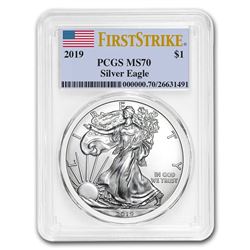 2019 Silver American Eagle MS-70 PCGS (FirstStrike®)