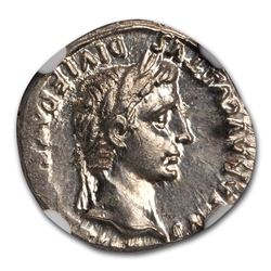 Roman Silver Denarius Emperor Augustus (27 BC-14 AD) MS NGC