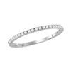 Image 1 : 10kt White Gold Womens Round Diamond Stackable Band Ring 1/6 Cttw