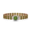 Image 1 : 28.56 ctw Tourmaline & Diamond Bracelet 14K Rose Gold