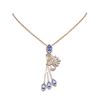 Image 1 : 9.52 ctw Tanzanite & Diamond Necklace 18K Rose Gold