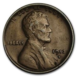 1913-S Lincoln Cent XF