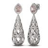 Image 2 : 6.72 ctw Morganite & Diamond Earrings 18K White Gold