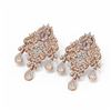 Image 3 : 13.75 ctw Morganite & Diamond Earrings 18K Rose Gold