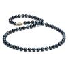 Image 1 : Black Akoya Pearl Necklace, 6.5-7.0mm