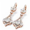 Image 3 : 5.27 ctw Diamond Earrings 18K Rose Gold