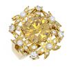 Image 3 : 6.96 ctw Canary Citrine & Diamond Ring 18K Yellow Gold