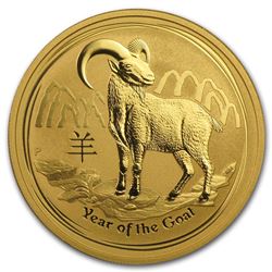 2015 Australia 1 oz Gold Lunar Goat BU (Series II)