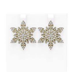 4.5 ctw Diamond Earrings 18K Yellow Gold