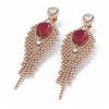 Image 3 : 11.22 ctw Ruby & Diamond Earrings 18K Rose Gold
