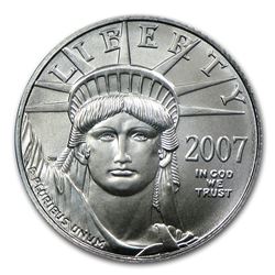 2007 1/10 oz Platinum American Eagle BU