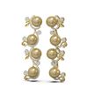 Image 2 : 4.12 ctw Diamond & Pearl Earrings 18K Yellow Gold