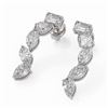 Image 1 : 2.7 ctw Mix Cut Diamonds Designer Earrings 18K White Gold