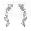 Image 2 : 2.7 ctw Mix Cut Diamonds Designer Earrings 18K White Gold