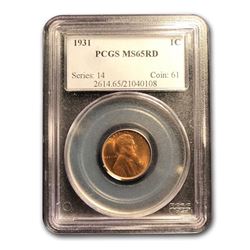 1931 Lincoln Cent MS-65 PCGS (Red)
