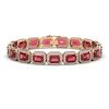 Image 1 : 26.38 ctw Tourmaline & Diamond Micro Pave Halo Bracelet 10k Rose Gold