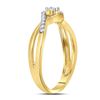 Image 3 : 10kt Yellow Gold Womens Princess Diamond Solitaire Promise Bridal Ring 1/6 Cttw