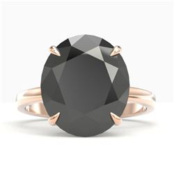 9 ctw Black Diamond Designer Engagment Ring 14k Rose Gold