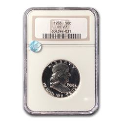 1958 Franklin Half Dollar PF-67 NGC