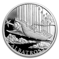 2018 Niue 1 oz Silver World of Jules Verne (Airship Albatross)