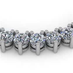 48 ctw 3 Prong Diamond Riviera Necklace 18K White Gold