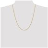 Image 2 : 14k Gold 2 mm Handmade Regular Rope Chain Necklace - 24 in.