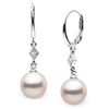 Image 1 : Akoya Pearl and Diamond Aerie Dangle Earrings