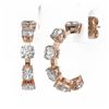 Image 3 : 4.2 ctw Mix Cut Diamonds Designer Earrings 18K Rose Gold